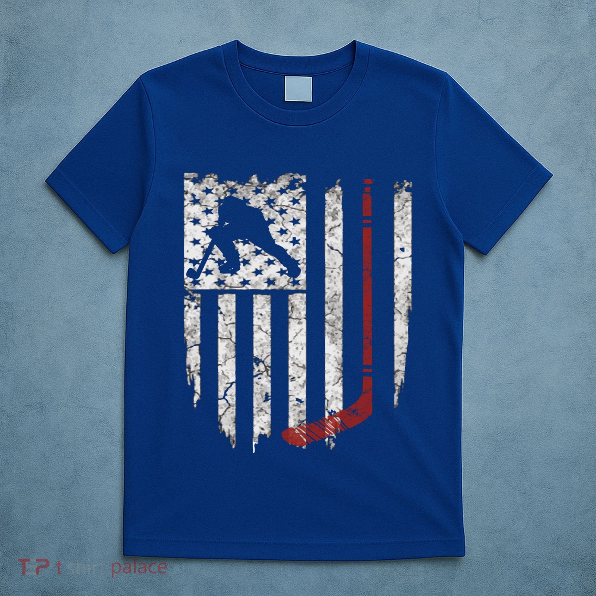 Hockey American Usa Flag Gift Gift T-Shirt