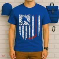 Hockey American Usa Flag Gift Gift T-Shirt thumb 6