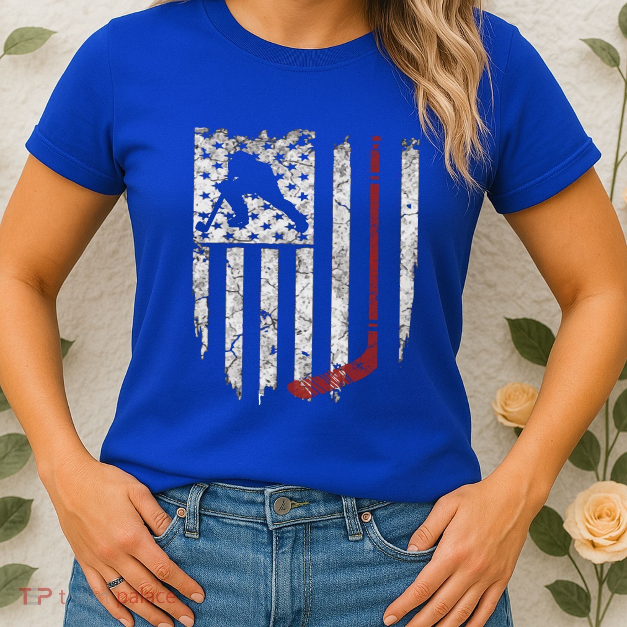 Hockey American Usa Flag Gift Gift Women's T-Shirt