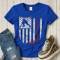 Hockey American Usa Flag Gift Gift Women's T-Shirt thumb 3