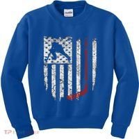 Hockey American Usa Flag Gift Gift Kids Sweatshirt thumb 0