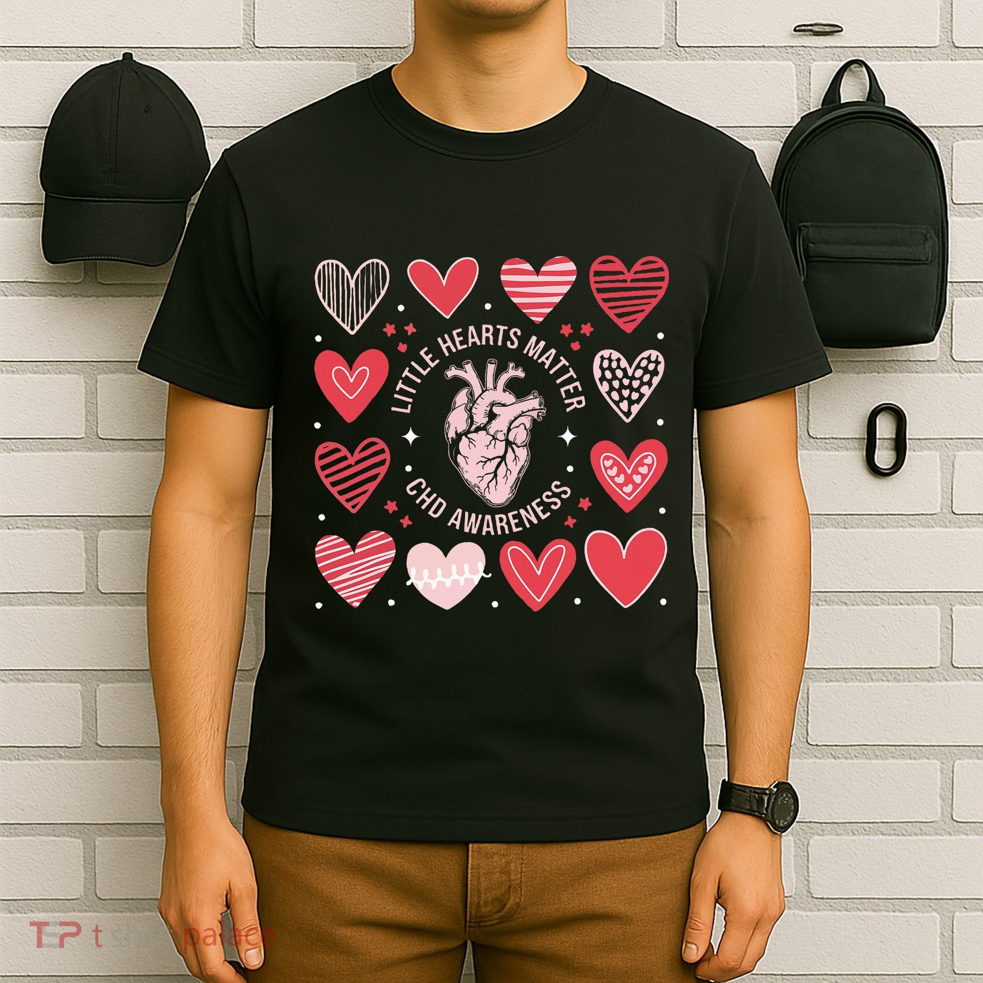 Heart Anatomy Valentine Little Heart Matter Chd Awareness T-Shirt