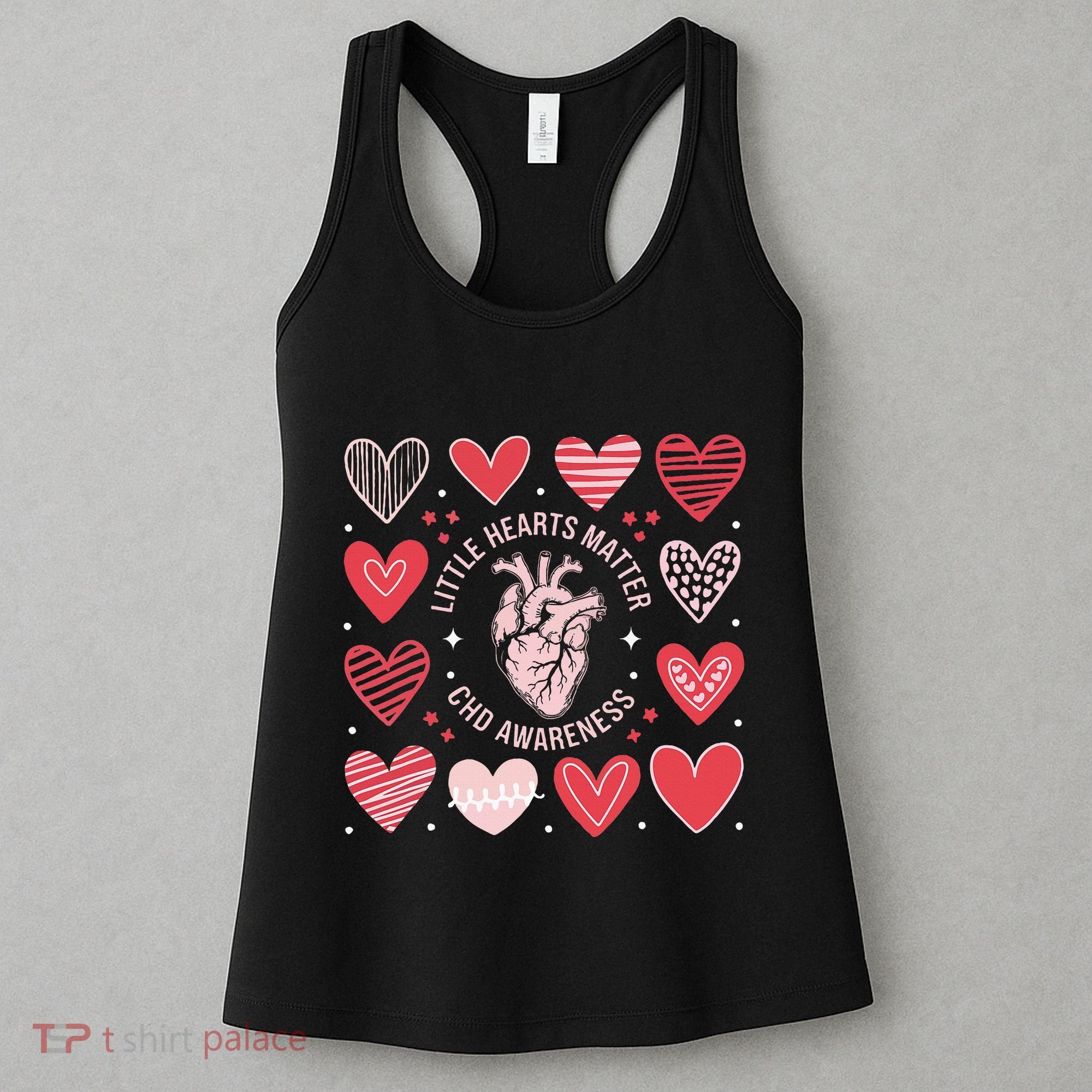 Heart Anatomy Valentine Little Heart Matter Chd Awareness Women's Tank Top