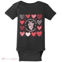 Heart Anatomy Valentine Little Heart Matter Chd Awareness Baby Bodysuit thumb 0