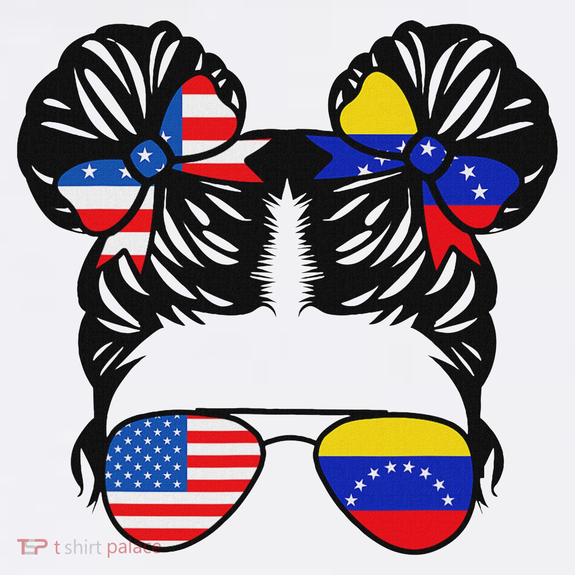 Half American Venezuelan Girl Usa Venezuela Flag Patriot Women's Tank Top
