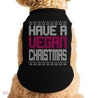 Have A Vegan Christmas Ugly Sweater Doggie Tank thumb 0