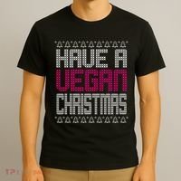 Have A Vegan Christmas Ugly Sweater T-Shirt thumb 3