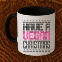 Have A Vegan Christmas Ugly Sweater Coffee Mug thumb 2