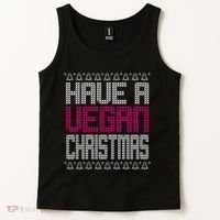 Have A Vegan Christmas Ugly Sweater Tank Top thumb 2