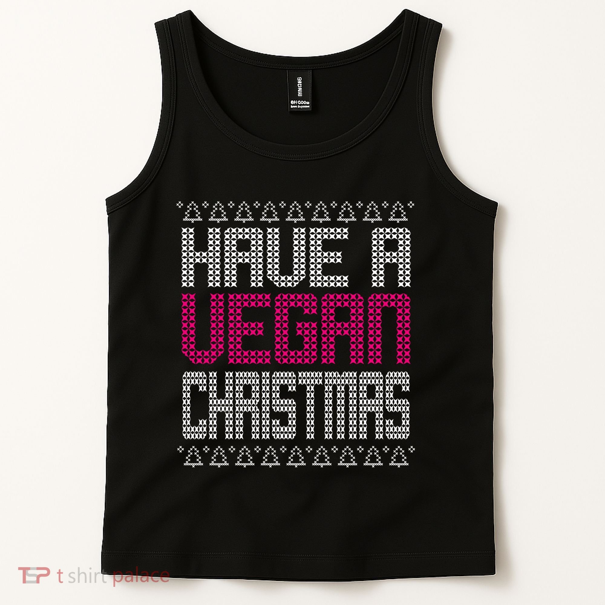 Have A Vegan Christmas Ugly Sweater Tank Top