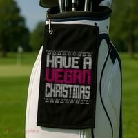 Have A Vegan Christmas Ugly Sweater Golf Towel thumb 2