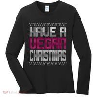 Have A Vegan Christmas Ugly Sweater Women's Long Sleeve Shirt thumb 0