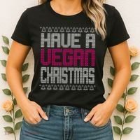 Have A Vegan Christmas Ugly Sweater Women's T-Shirt thumb 2