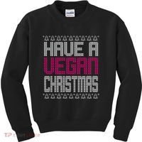 Have A Vegan Christmas Ugly Sweater Kids Sweatshirt thumb 0