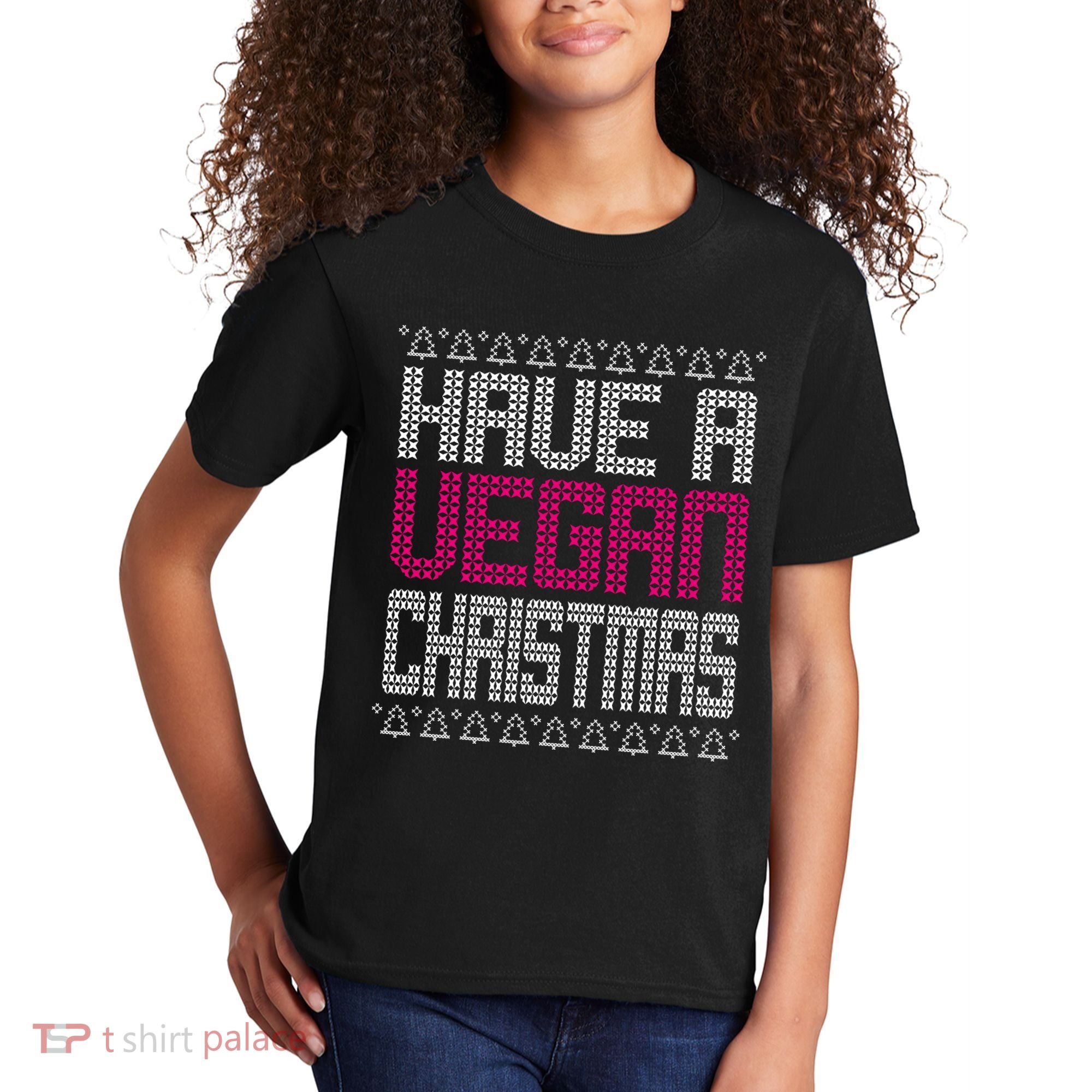 Have A Vegan Christmas Ugly Sweater Kids T-Shirt