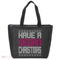 Have A Vegan Christmas Ugly Sweater Tote Bag thumb 0