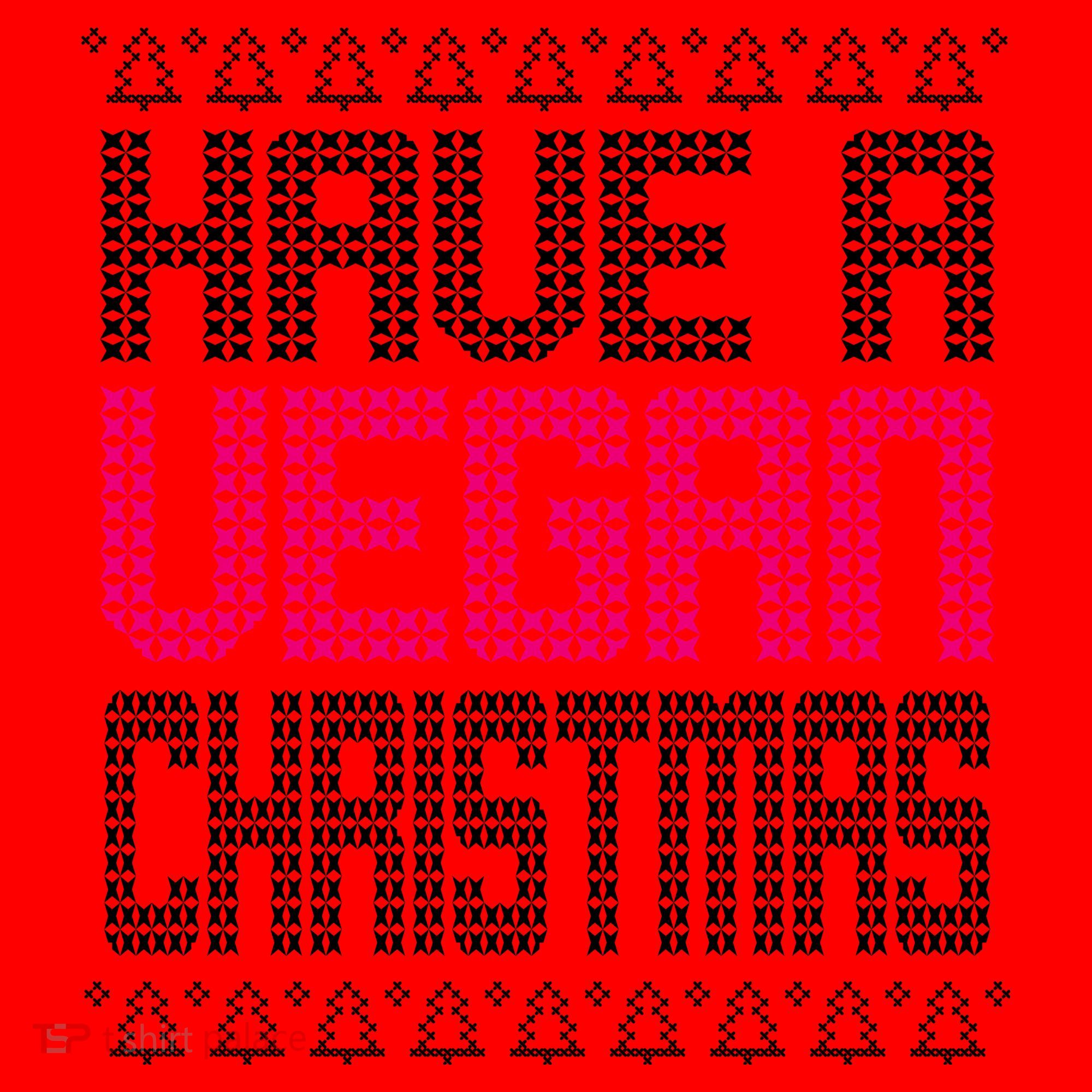 Have A Vegan Christmas Ugly Sweater Santa Hat