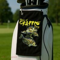 Have A Crappie Day Panfish Funny Fishing  Golf Towel thumb 2