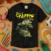 Have A Crappie Day Panfish Funny Fishing  Kids T-Shirt thumb 3