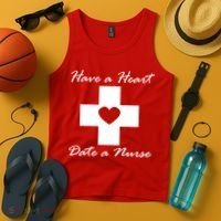 Have A heart Date A Nurse Tank Top thumb 4