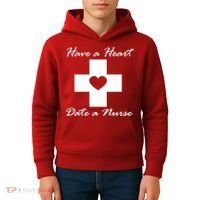Have A heart Date A Nurse Kids Hoodie thumb 4