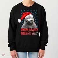 Have A Lazy Sloth Christmas Women's Sweatshirt thumb 0