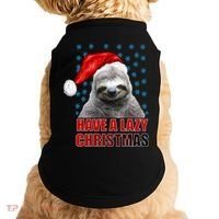 Have A Lazy Sloth Christmas Doggie Tank thumb 0