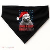 Have A Lazy Sloth Christmas USA-Made Doggie Bandana thumb 0