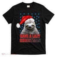 Have A Lazy Sloth Christmas T-Shirt thumb 0
