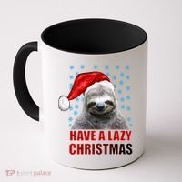 Have A Lazy Sloth Christmas Coffee Mug thumb 0