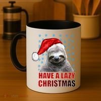 Have A Lazy Sloth Christmas Coffee Mug thumb 4