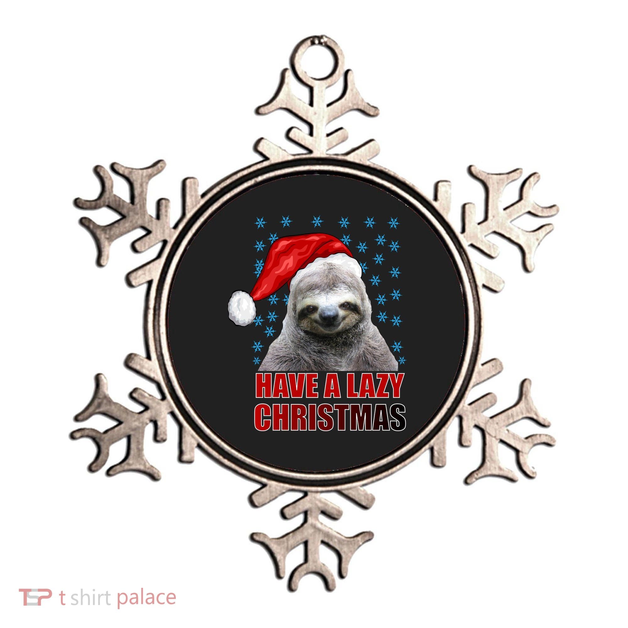 Have A Lazy Sloth Christmas Ornament