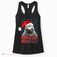 Have A Lazy Sloth Christmas Women's Tank Top thumb 0