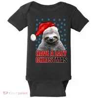 Have A Lazy Sloth Christmas Baby Bodysuit thumb 0