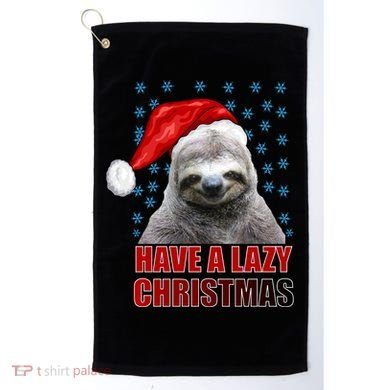 Have A Lazy Sloth Christmas Golf Towel
