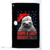 Have A Lazy Sloth Christmas Golf Towel thumb 0