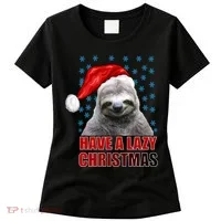 Have A Lazy Sloth Christmas Women's T-Shirt thumb 0