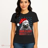 Have A Lazy Sloth Christmas Women's T-Shirt thumb 4