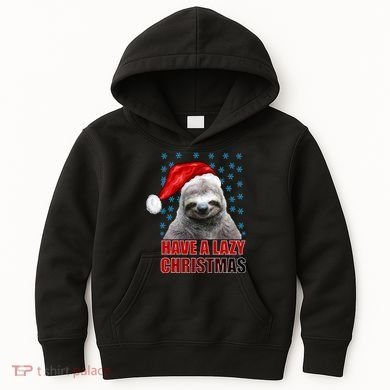 Have A Lazy Sloth Christmas Kids Hoodie