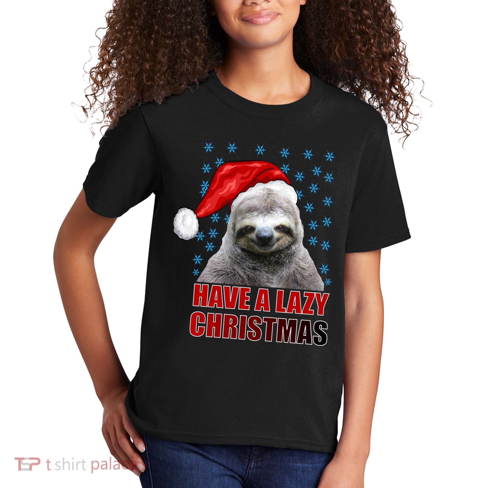 Have A Lazy Sloth Christmas Kids T-Shirt
