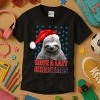 Have A Lazy Sloth Christmas Kids T-Shirt thumb 3