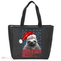 Have A Lazy Sloth Christmas Tote Bag thumb 0
