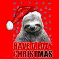 Have A Lazy Sloth Christmas Santa Hat thumb 1