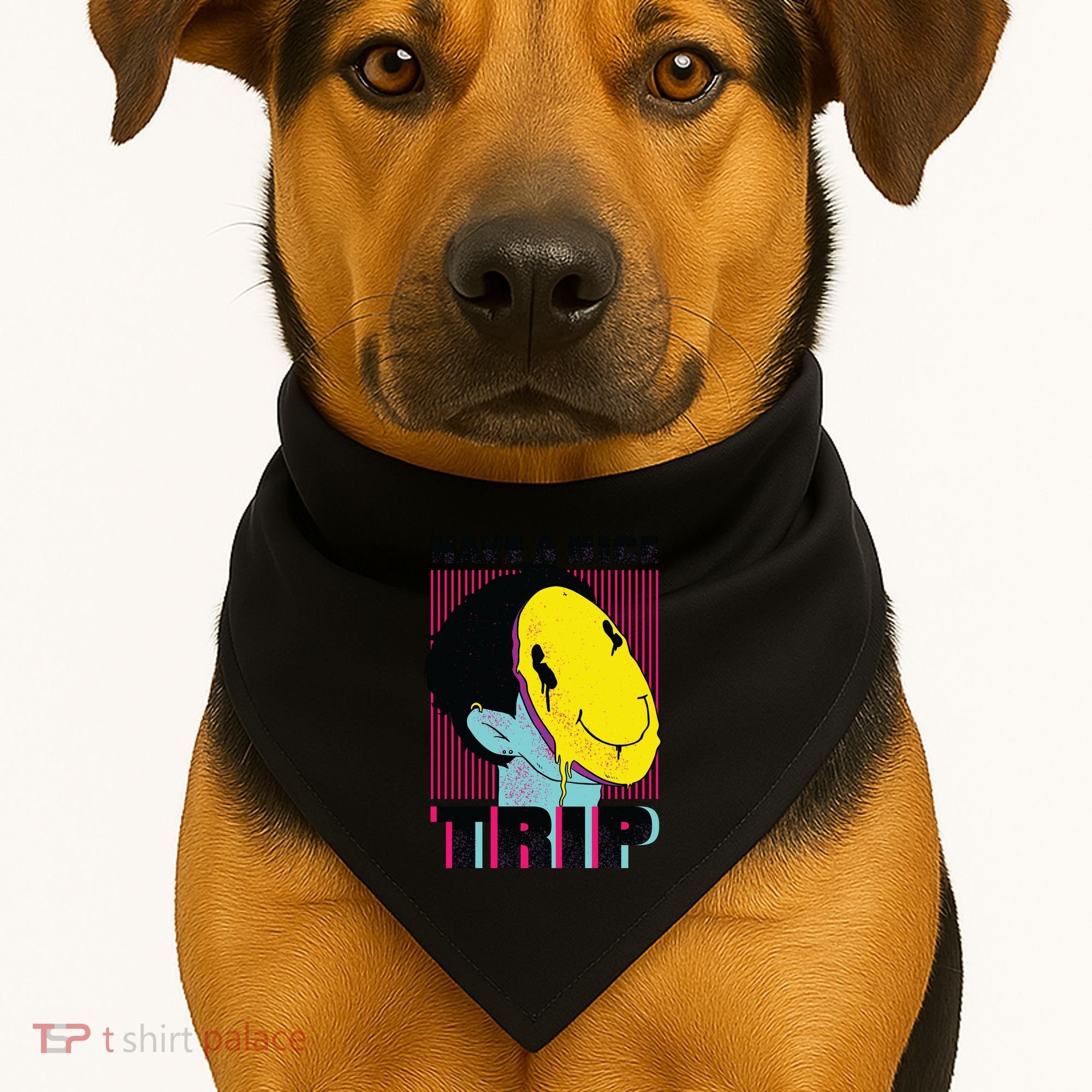 Have A Nice Trip Smiley USA-Made Doggie Bandana