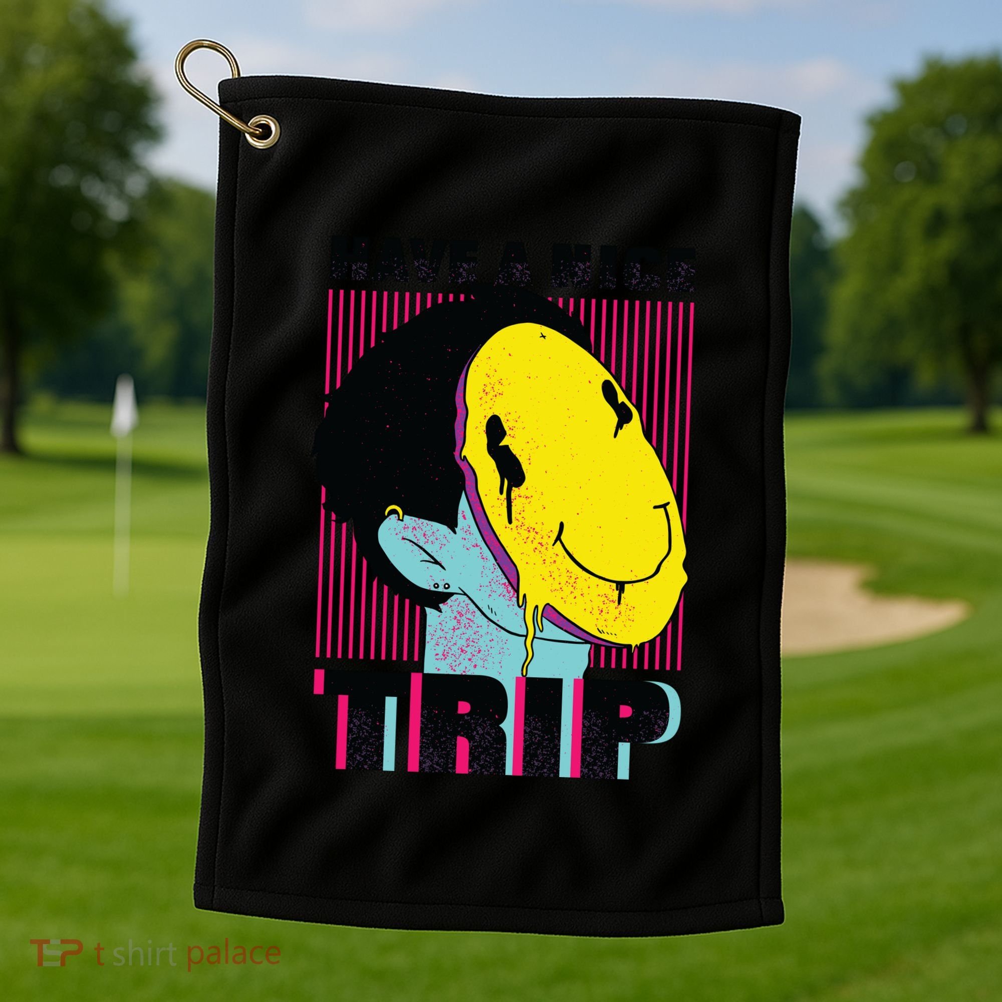 Have A Nice Trip Smiley Golf Towel