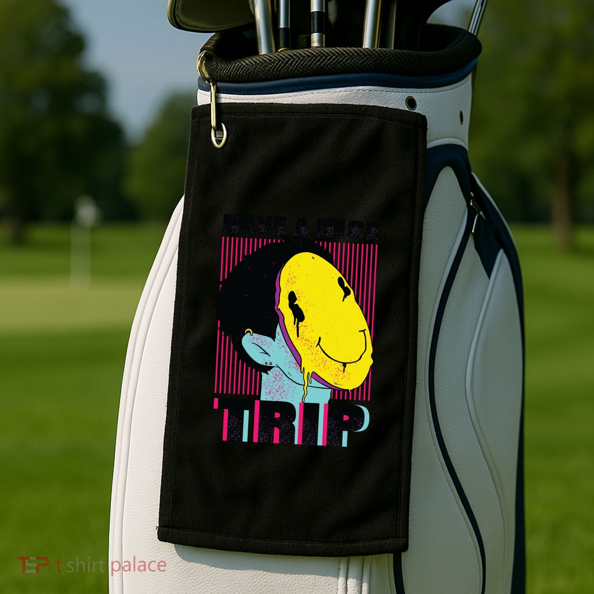 Have A Nice Trip Smiley Golf Towel