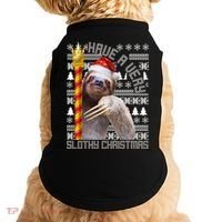 Have a Very Slothy Christmas Sloth Ugly Christmas Doggie Tank thumb 0