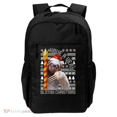 Have a Very Slothy Christmas Sloth Ugly Christmas Backpack