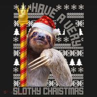 Have a Very Slothy Christmas Sloth Ugly Christmas Bucket Hat thumb 4