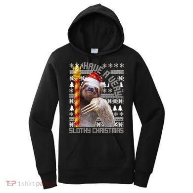 Have a Very Slothy Christmas Sloth Ugly Christmas Women's Hoodie